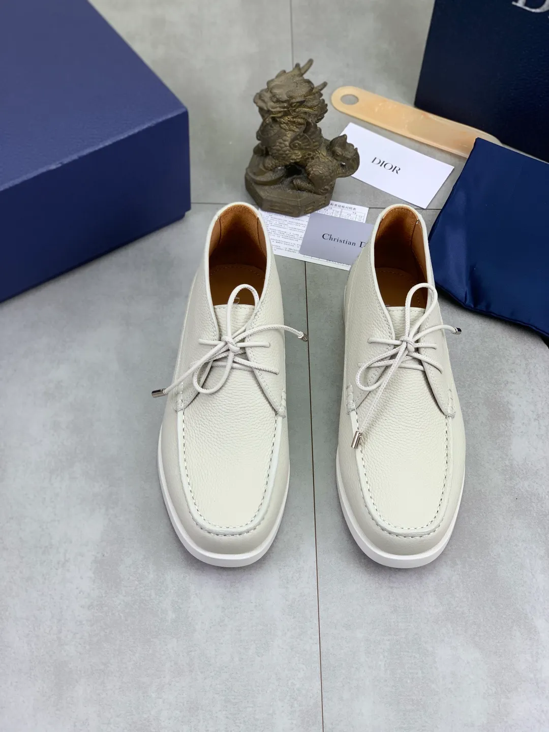 Men's Men's Shoes 💰P580 New Niuli💰High Version 💎💎💎Dior Original! Top Italian purchasing agent! Men's high-top business casual leather shoes, original imported calfskin upper, oiled edges, ultimate texture, gentleman style, imported cowhide lining inside, top-quality original Italian rubber outsole, first-class workmanship, top quality! Size: 39-44 (45 customized)